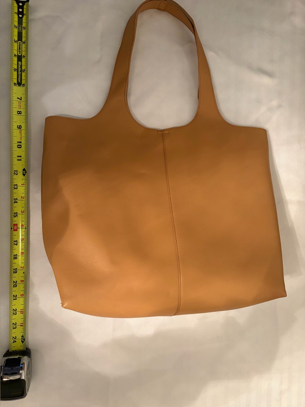 Light Brown Vegan Leather Tote